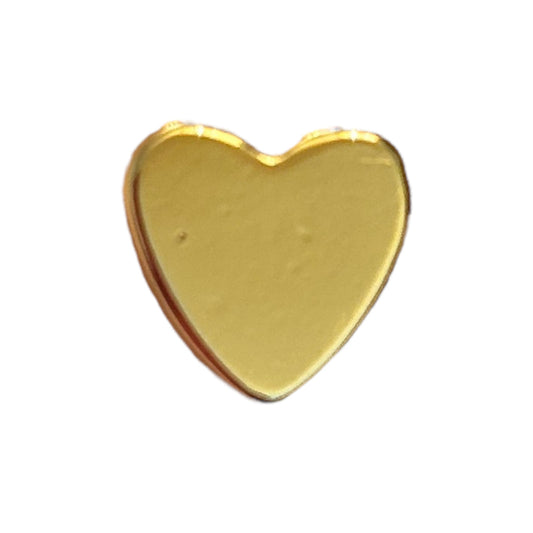 Simple Gold Heart Lapel Pin