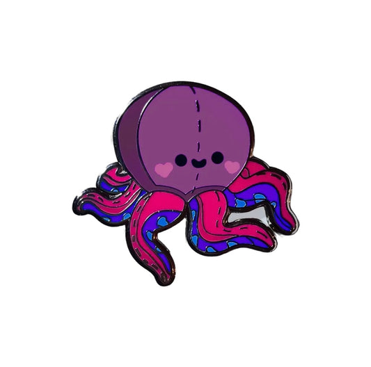 Bisexual Octopus Plush Enamel Pin