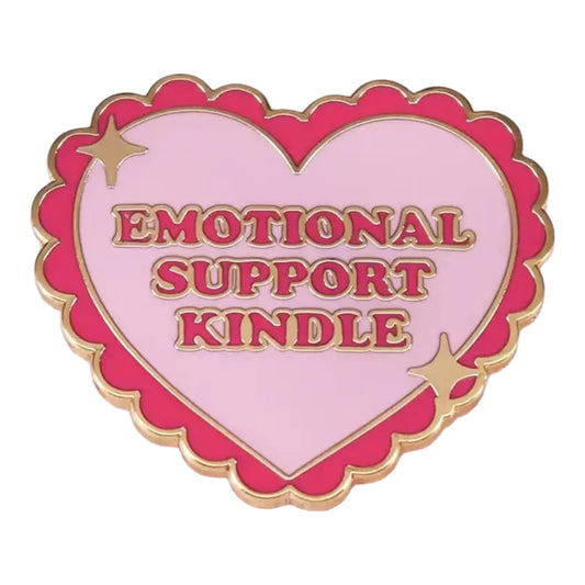 Emotional Support Kindle enamel Pin