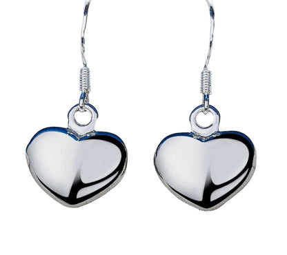 Sterling silver Heart drop earrings