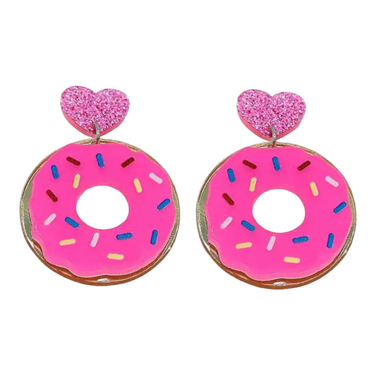Donut acrylic Stud Earrings