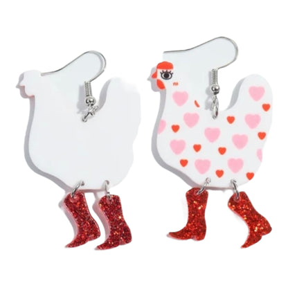 Cowboy Chicken Earrings