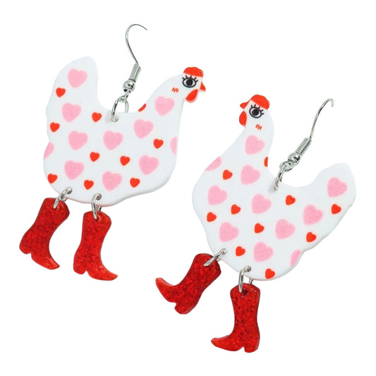 Cowboy Chicken Earrings