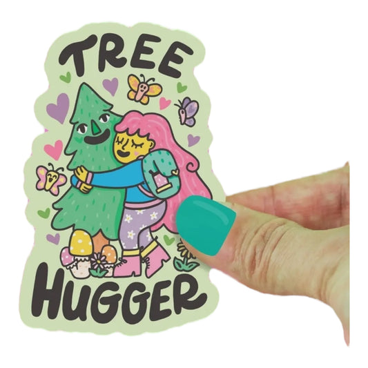 Tree Hugger Vinyl Sticker
