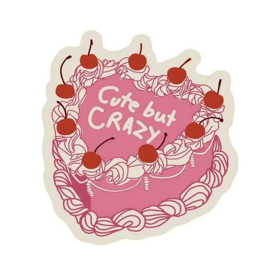 Cute But Crazy Vinyl Sticker