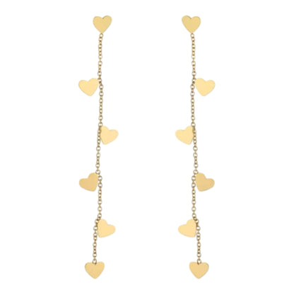 Gold Tassel Stud Earrings