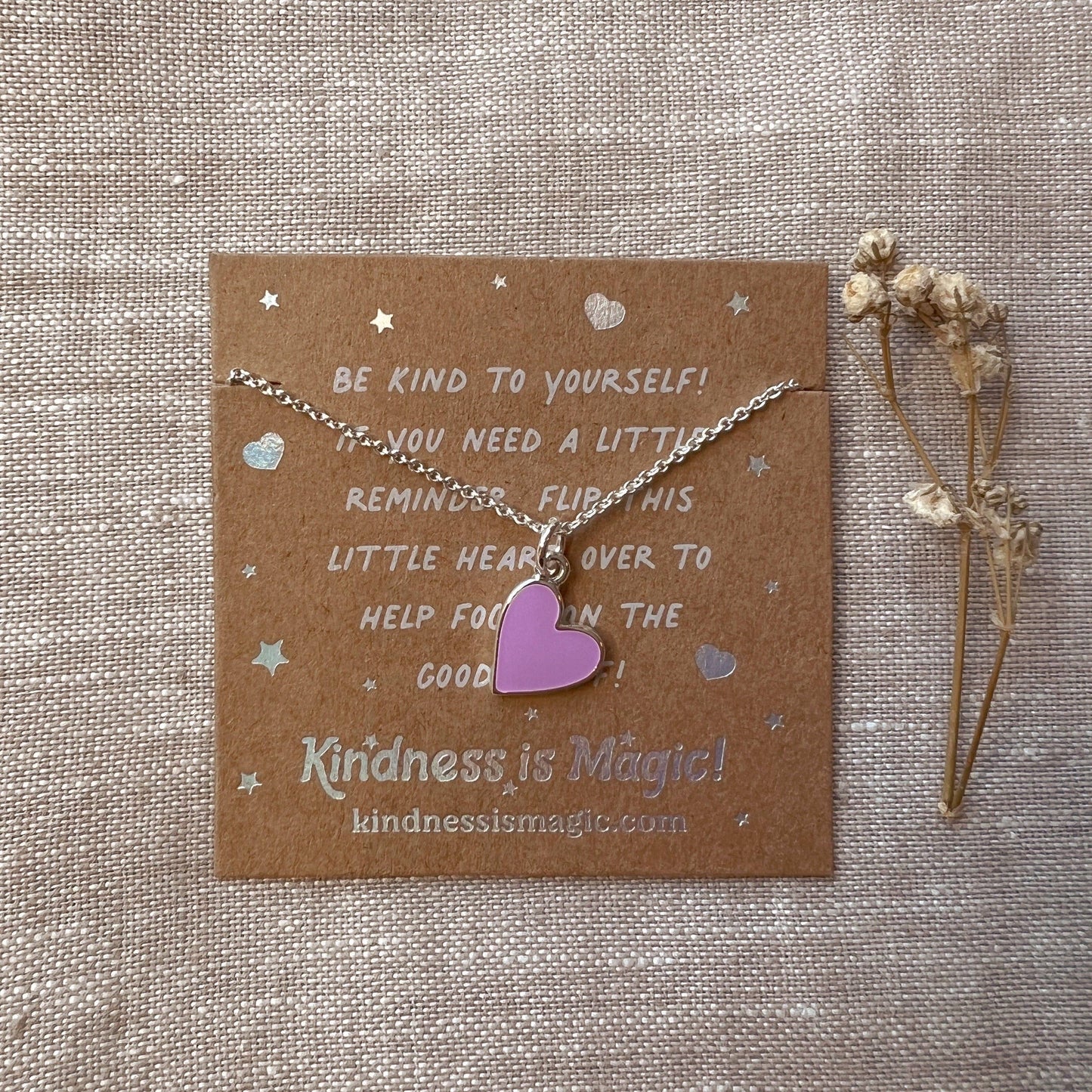 Tiny Heart Necklace with Affirmations