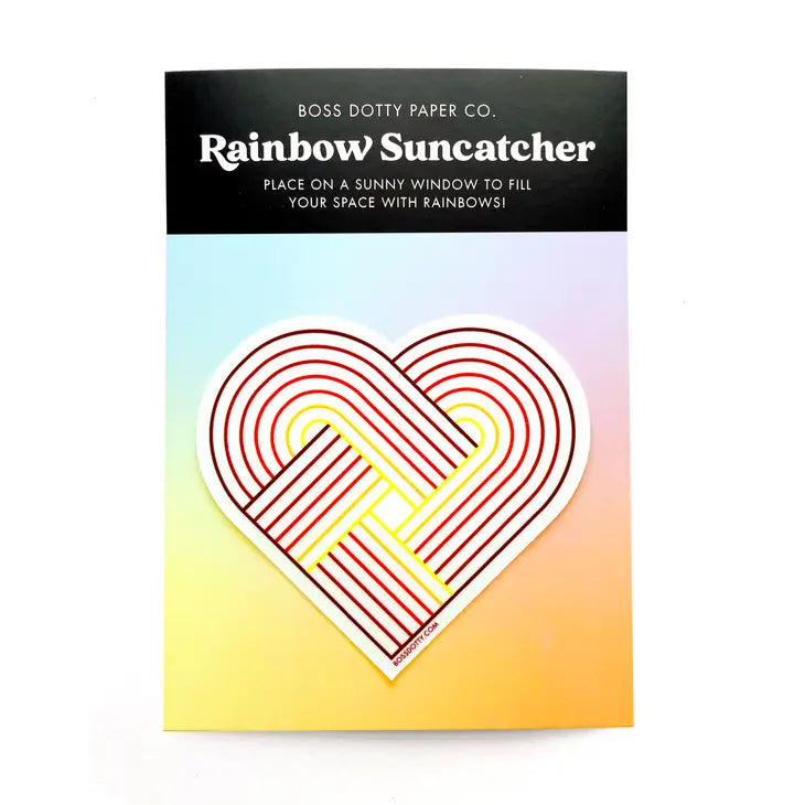 Rainbow Heart Suncatcher Window Decal