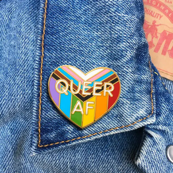 Queer AF Enamel Pin