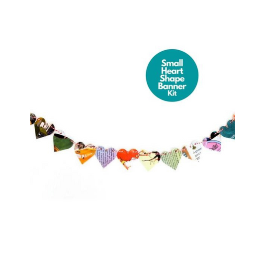 Recycled Board Book Heart Garland Kit