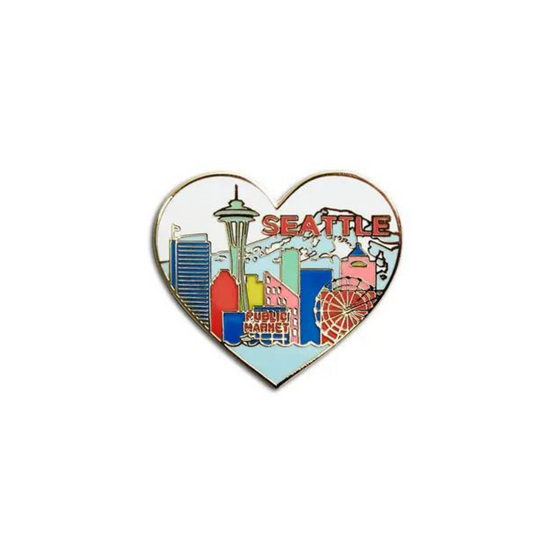Seattle Skyline Heart Pin