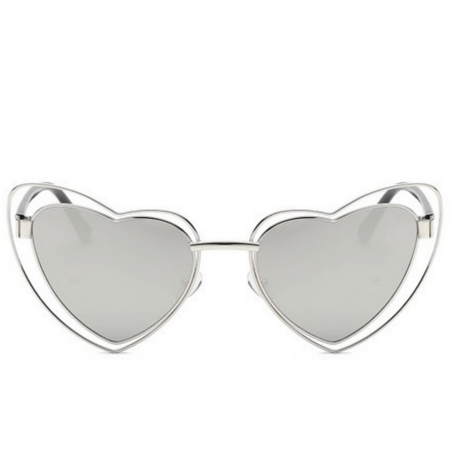 Heart Metal Framed Cat Eye Sunglasses
