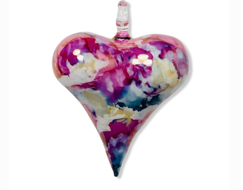 Glass Heart Ornament