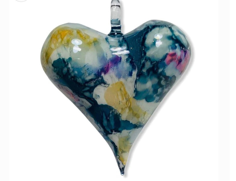 Glass Heart Ornament